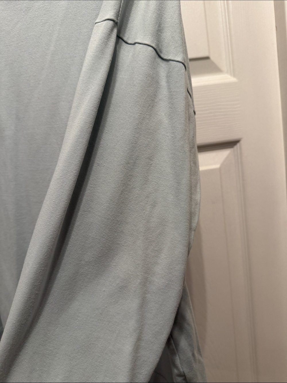 Eileen Fisher Light Blue Relaxed Crewneck Long Sleeve Top - Picture 5 of 8